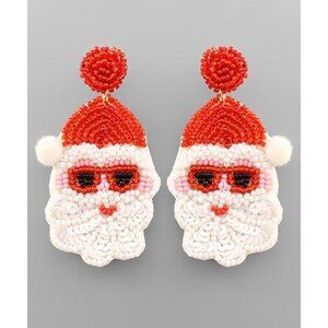 Santa With Sunglasses Earrings